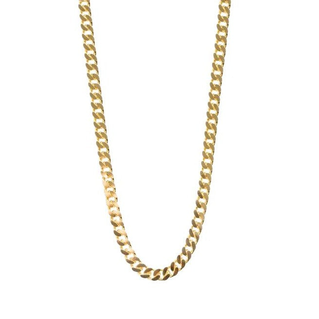 IX Chunky Curb halskæde - forgyldt